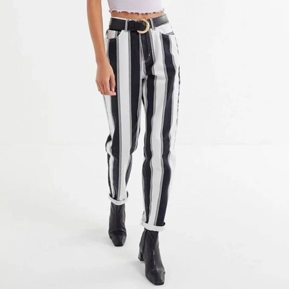 Urban Outfitters BDG Striped High Waisted Mom Jeans - Picture 1 of 6